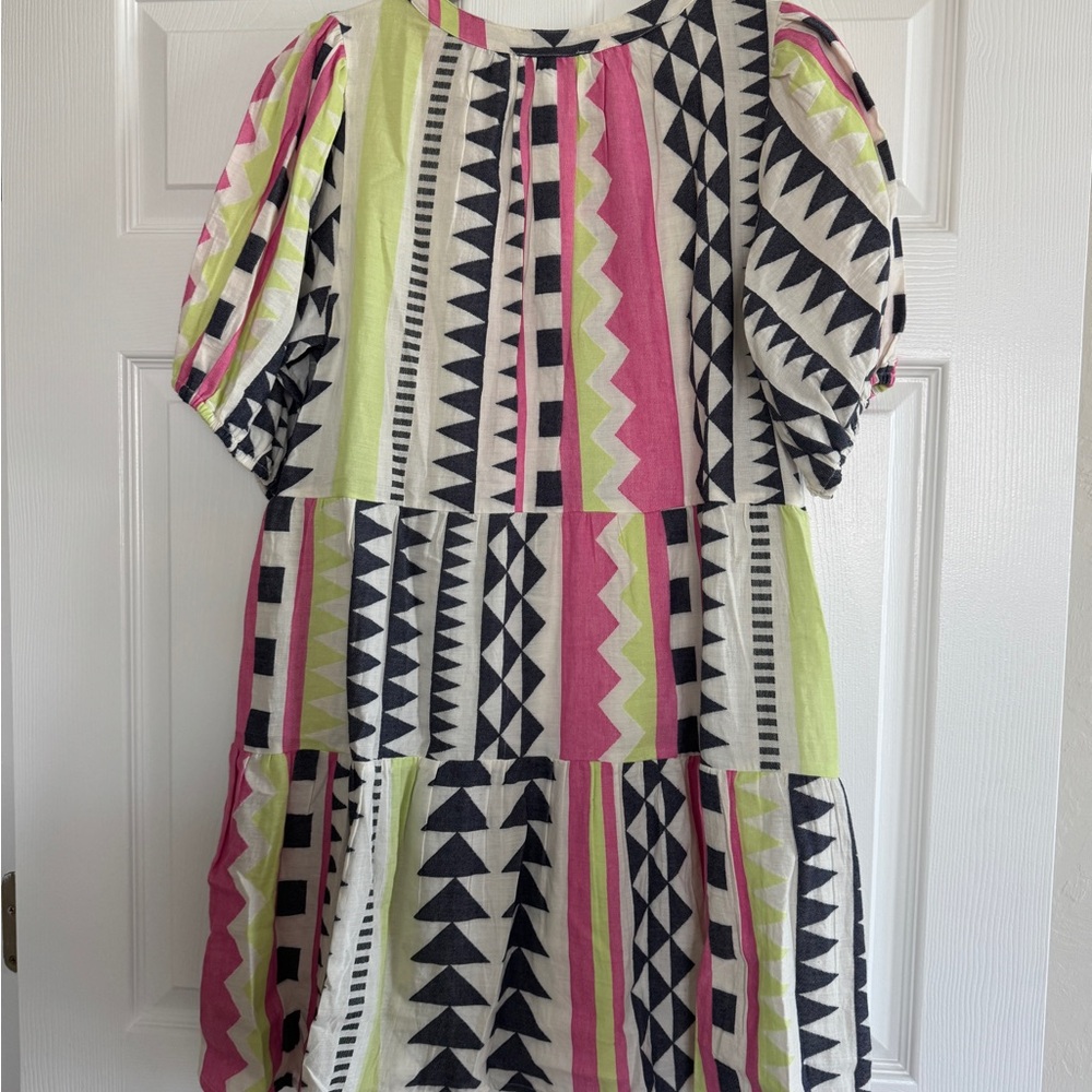 Colorful Geometric Pattern Dress - Picture 2 of 3